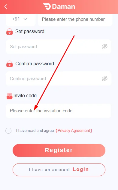 Add invite code
